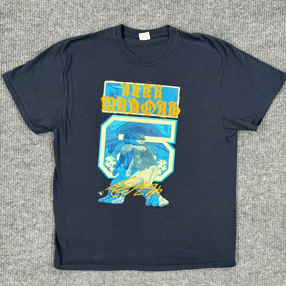 Alek Manoah Toronto Blue Jays T Shirt Mens XL Navy MLB Baseball Graphic Tee